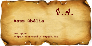 Vass Abélia névjegykártya